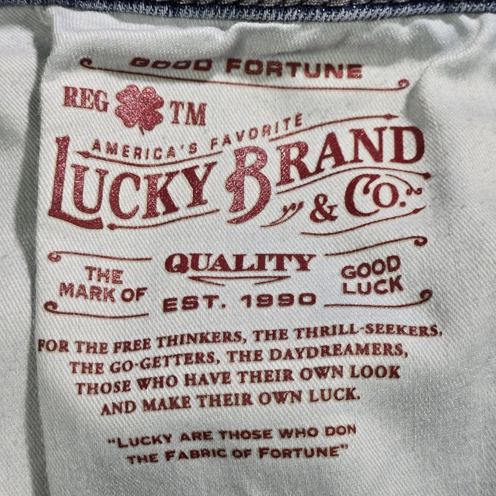 Lucky Brand Jeans Legend ‎ Womens Sz 14/32R Stevie High Rise  Flare Distressed - Picture 11 of 16